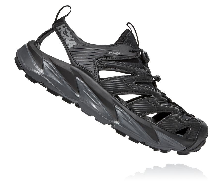 Hoka One One Mens Sandals - Hopara - Black - PVAM37041